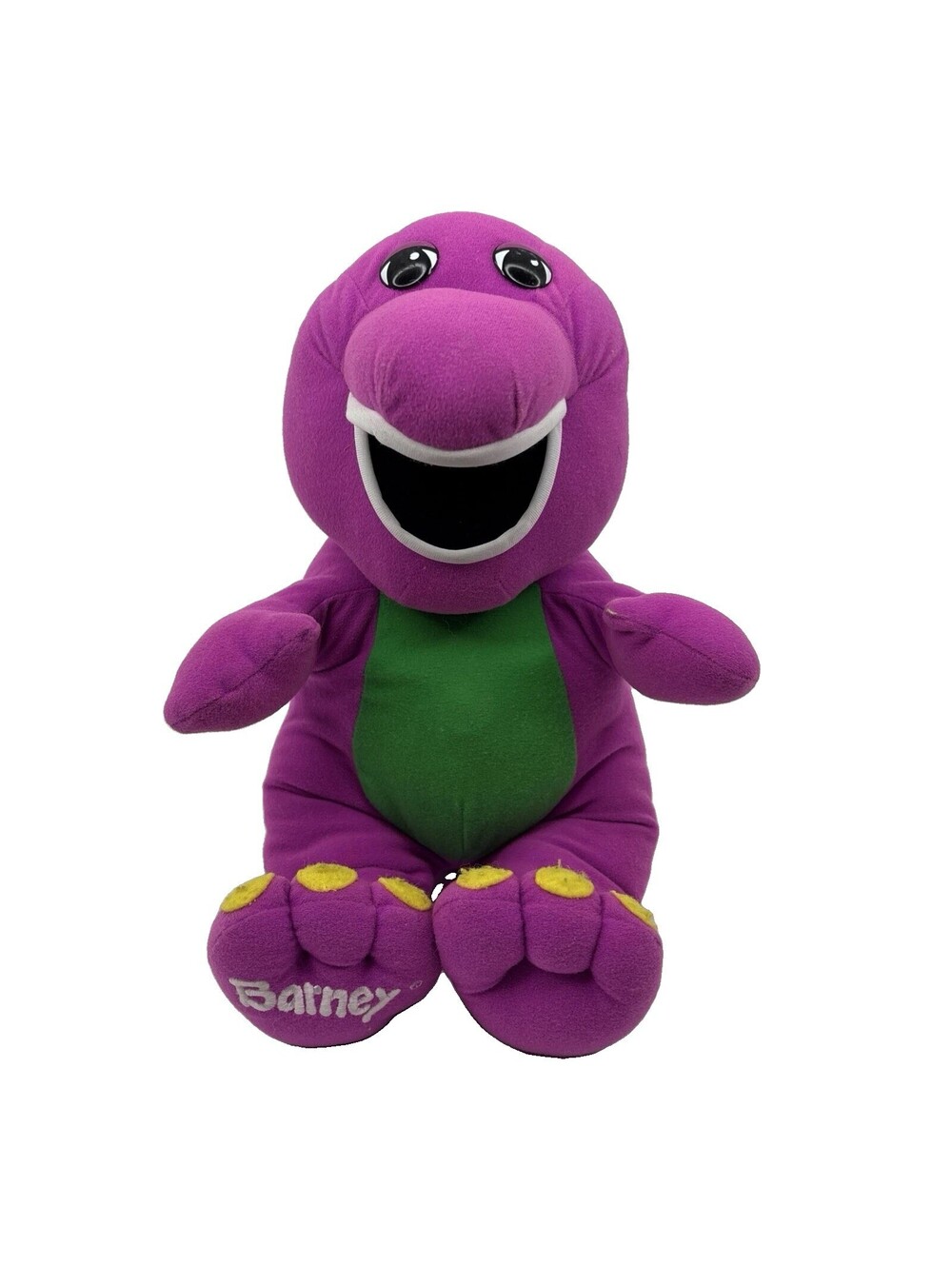 Vintage Talking Barney Purple Dinosaur Plush 1992 Playskool 71245 Tested